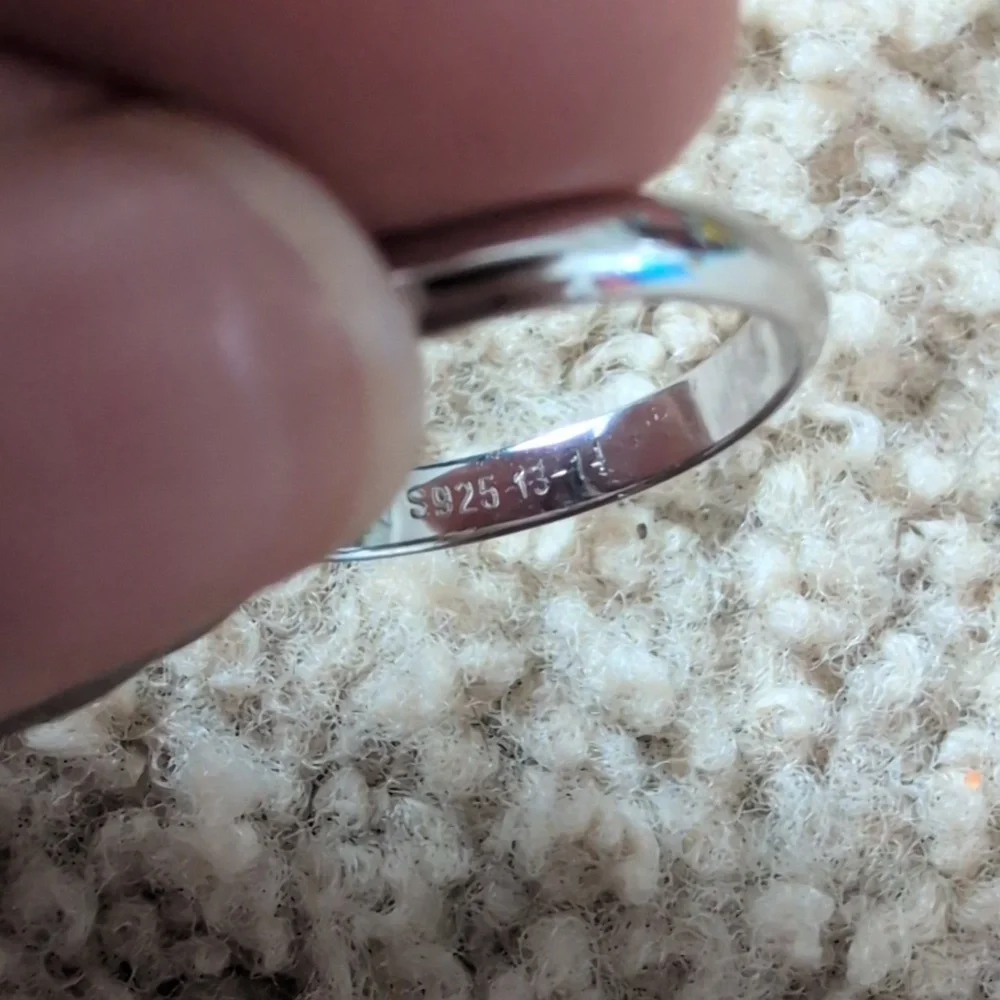 s925 13-14 stacking interlock rings - Picture 4 of 6